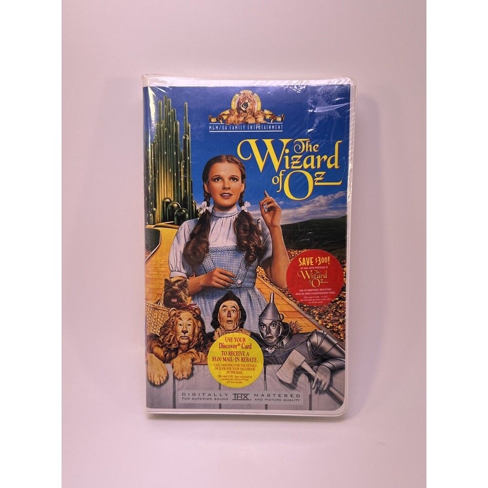 New Sealed The Wizard of Oz VHS (1939, 1996) Clamshell THX Sound
